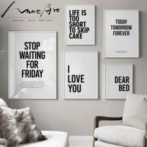 canvas wall art set Letter Painting pictures for living room for bedroom nordic decoration home posters and prints