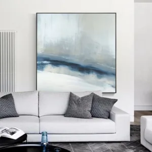 hand-painted oil painting flow year Nordic style painting modern minimalist black gray white mural bedroom study decorative