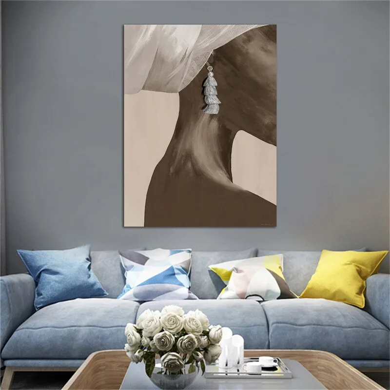 modern black art woman pictures canvas wall painting vintage home decor canvas posters decoration salon canvas prints no frame - Image 4