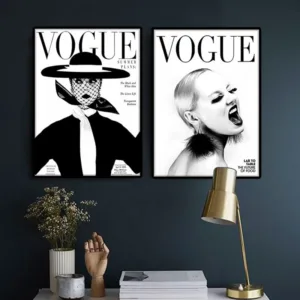 nordic poster Modern Fashion 4 piece canvas art wall Portrait home decor VOGUE 1950 magazine cover new hot sell sunrise cuadros