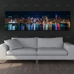 wall art picture Unframed painting print city night landcape Paintings on canvas nordic poster for Living Room