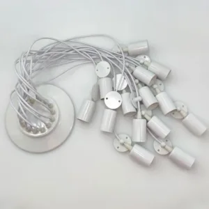 Retro Chandelier White E27 1/3/5/6/8/10/12 Attic Living Room Head Edison DIY Adjustable Hanging Light Decoration