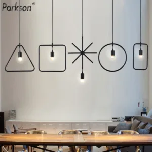 LED Pendant Lights Modern Metal Black Pendant lamp E27 LED Edison Light bulb decoration Hanglamp Loft Home lighting lamp