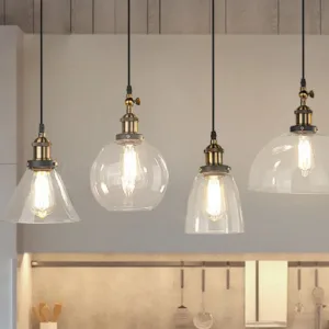 Vintage Retro Edison Glass Chandelier Living Room Lamp Ceiling Light Pendant E27 Decoration Bedroom Dining Room Restaurant Bar