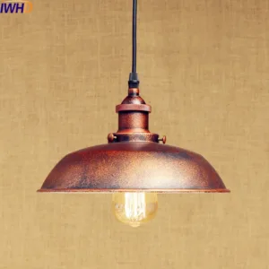 IWHD Rust Retro Vintage Pendant Lights LED Edison Style Loft Industrial Lamp Metal Iron Rustic Hanging Light Lampara Colgante