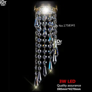 D85mm LED K9 Crystal Chandeliers Sitting Room, Corridor, Kitchen, Bathroom, Bedroom, Study, and the Balcony Lights