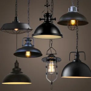 Vintage Industrial Edison Chandelier Cafe Attic Hanging Iron Lampshade Iron Restaurant Bar Counter Loft Bookstore Lamp