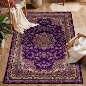 Bohemian Vintage Rug - Stain-Resistant and Easy-Care Floor Mat for Living Rooms and Bedrooms Persian Rug Home Decor