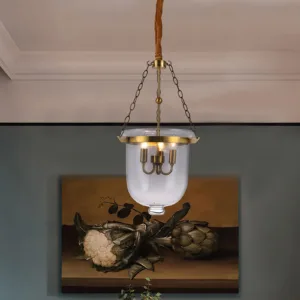 Retro Glass Jar Pendant Lamp Black/Gold Iron Frame E14 Socket Industrial Hanging Light Fixture for Cafe Restaurant Dining Room