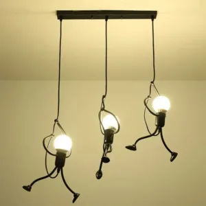 Retro Wrought Iron Chandelier Restaurant Cafe Clothing Store Living Room Lights Decoration Modern Creative Villain Lamps