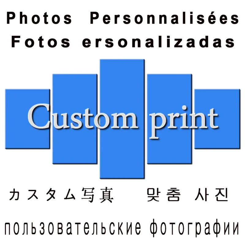 Dropshipping 5 Panel Canvas Art Wall Decor Painting Custom Family Photo Anime Poster Movie Picture Modern Home Decoration Frames
