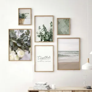 Sage Green Botanical Prints Canvas Poster Eucalyptus Gallery Wall Art Room Decor Boho Green Photography Photo Print Poster Gi