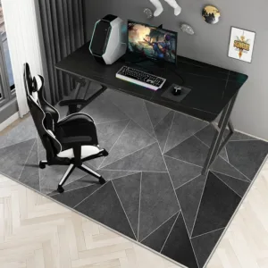 VIKAMA Modern Minimalist Rug for Study/Office Computer Desk Gaming Chair Anti-Slip Mat Bedroom Carpet Home Decor