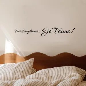 French I Just Love You Wall Decal tout simplement Je T aime Romantic Love Quote Vinyl Wall Sticker For Bedroom Decoration