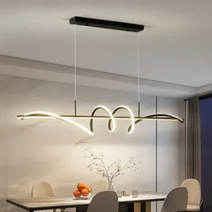 Restaurant Chandelier Simple Modern Dining Room Pendant Lights Bar Lamps 2026 New Nordic Creative Long Restaurant Chandelier