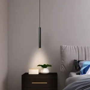 Nordic LED Black Hanging Chandeliers Kitchen Bedside Adjustable Line Suspended Hanging Lamps Chandelier Lights for Restaurant