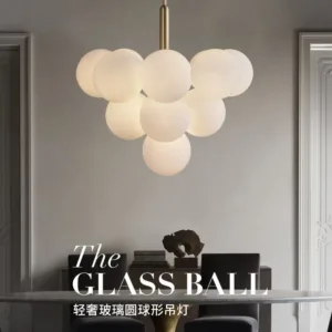 Modern Minimalist Glass LED Pendant Lights for Restaurant Kitchen Room Desks Chandelier for Bedroom Decor Light Fixture