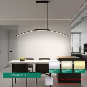 Modern LED Pendant Light Minimalist Bedroom Decor Bedside Background Pendant Lighting Dimming Chandeliers for Dining Room