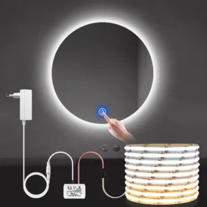 24V COB LED Light Strip Led Dressing Table Light CCT Touch Sensor Swtich Dimmable Wall Bathroom Makeup Mirror Lighting Decor