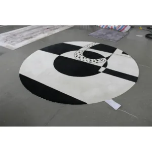 ~O~Luxury Round Area Rug – Soft Plush Carpet for Elegant Home Living Room & Bedroom Decor
