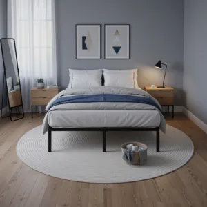 HOOMIC Twin/Full/Queen/King Heavy-Duty Metal Bed Frame with 14 Inch Under-Bed Storage — No Box Spring Needed, Easy Assembly