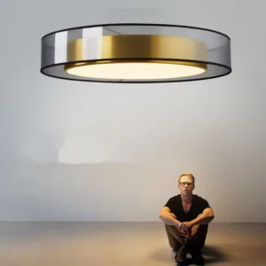 modern nordic design lamp LED chandelier organic glass Simple atmosphere ring pendant lighting Living bedroom brass chandelier