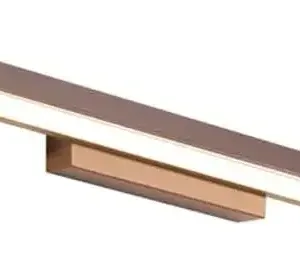 Modern Vanity Lamp 3 Color Mode LED Bathroom Mirror Light Bar, Simple Bath Mirror Lamps Makeup Lighting Fixture, Brown Mirror Fr