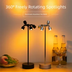 Creative Retro LED Touch Desk Lamp Charging High Pole Spotlights Decoration Lamp Bar Cafe