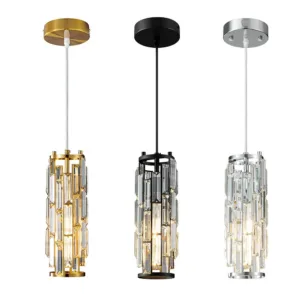 Modern Crystal Pendant Light Appliance Crystal Hanging Lamp for Dining Bar Bedside Crystal Suspension Home decor Fixtures
