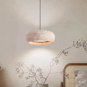 Modern LED Pendant Lights Travertine Pendant Lights Natural Stone Pendant Lamp For Livingroom Bedroom Diningroom Pendant Lamps