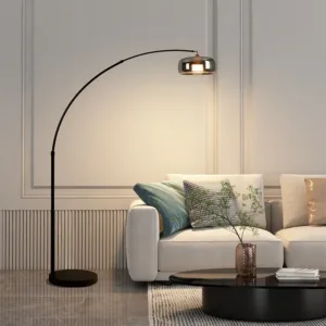 Italian Minimalist Luxury Metal Arc Floor Lamp LED Ambient Light Living Room Sofa Bedroom Bedside Home Decor Novelty New