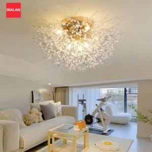 LED Ceiling Lights Dandelion Crystal Pendant Lamps Modern Indoor Ceiling Chandeliers Home Hotel Decorative Lighting Luminaire