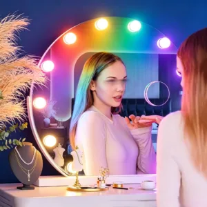 Dimmable RGB Color LED Hollywood Mirror Bulbs USB Powered Cosmetic Vanity Lighting Strip