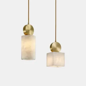 2025 Brass Modern LED Alabaster Chandelier, Marble Copper Design Round Square Bedroom, Living , Dining Room, Hotel Interior Ligh
