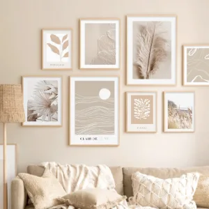Modern Abstract Line Floral Leaves Sea Posters Canvas Painting Wall Art Print Pictures Bedroom Living Room Interior Home Decor