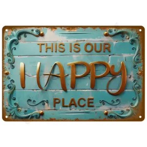 Retro Wall Art Mural Outdoor House Bathroom Home Room Decorations Decor Vintage Metal Signs Plates Tin Sign Posters Man Cave Bar