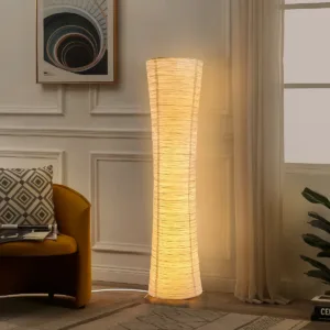 Three-Color Paper Lampshade LED Adjustable Light Timing Floor Lamp Cylindrical Corner Floor Lamp Bedroom Office Living Room