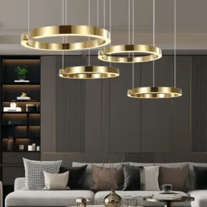 Italian Designer Ring Pendant Lamp Living Room Dining Table Kitchen Bedroom Dimmable LED Chandelier Home Decor Lighting Fixtures