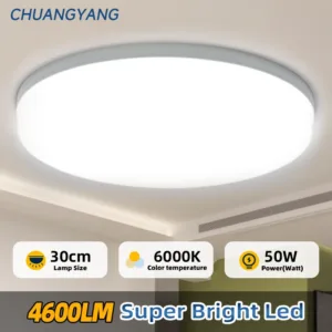 CHUANGYANG Hight Brightness Round Led Ceiling Lamp AC85-265V Home Lighting Fixture Cold White Surface Led Ceiling Light Modern