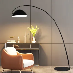 Modern Nordic Arc Standing Lamp, Adjustable Angle Minimalist LED Floor Light, Indoor Lighting for Living Room Bedside Bedroom