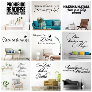 1 pc Drop Shipping nice Spanish quotes wallpaper Vinyl Decals Wall Stickers For Kids Rooms Decoration Decal Creative Stickers
