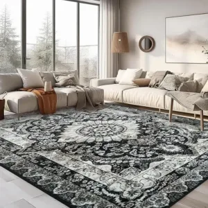 VIKAMA National Style High Class Flannelcarpet Retro Persian Style Living Room Sofa Light Luxury Carpet Covered with Bohemia Rug