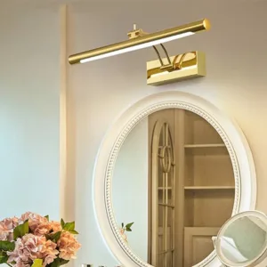 Modern Hotel Dressing Mirror LED Vanity Lights Bathroom Waterproof LED Makeup Light Antique Copper Lighting Fixtures Sconces