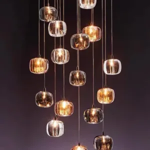 Modern Nordic Ceiling Chandelier LED Living Room Luxury Crystal Attic Bedroom Light Dining Room Lustre Chandelier Kitchen Lamp