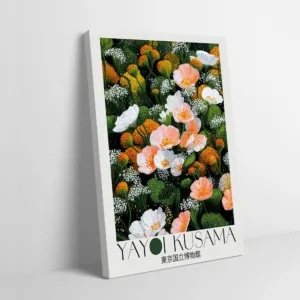 Yayoi Kusama Sage Green Poster Customizable Printed Canvas Painting Wall Art Gift for Bathroom Decor Room Bedroom Decoration