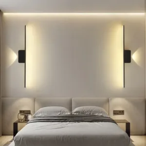 Modern Minimalist LED Wall Lamp Bedroom Bedside Long Strip Wall Sconces Living Room Sofa Background Home Indoor Lighting Fixture