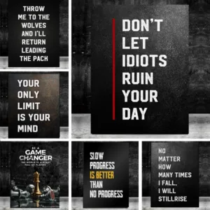 Modern Oil On Canvas Wall Art Black And White Letters Inspiring Custom Posters And Prints Office Living Room Bedroom Decor