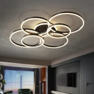 Modern Chandelier Lighting LED Indoor Ceiling Chandelier For Living Room Study Bedroom Nordic Round Rings Home Decor Chandeliers