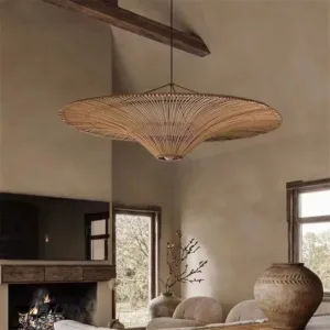 Japanese Retro Wabi Sabi Pendant Lamp Restaurant Southeast Asian Handmade Rattan Lamp Home Decoration Living Room Bedroom Lamp