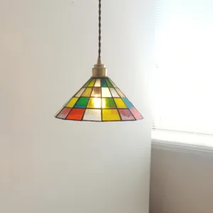 Vintage Rural Pendant Light French American Handmade Restaurant Bar Counter Lamp Coffee Shop Colored Glass Bedside Hanging Light